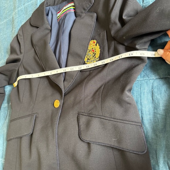 Austin Reed Wool Academia Single Button Navy Blazer Size Medium - Picture 8 of 13